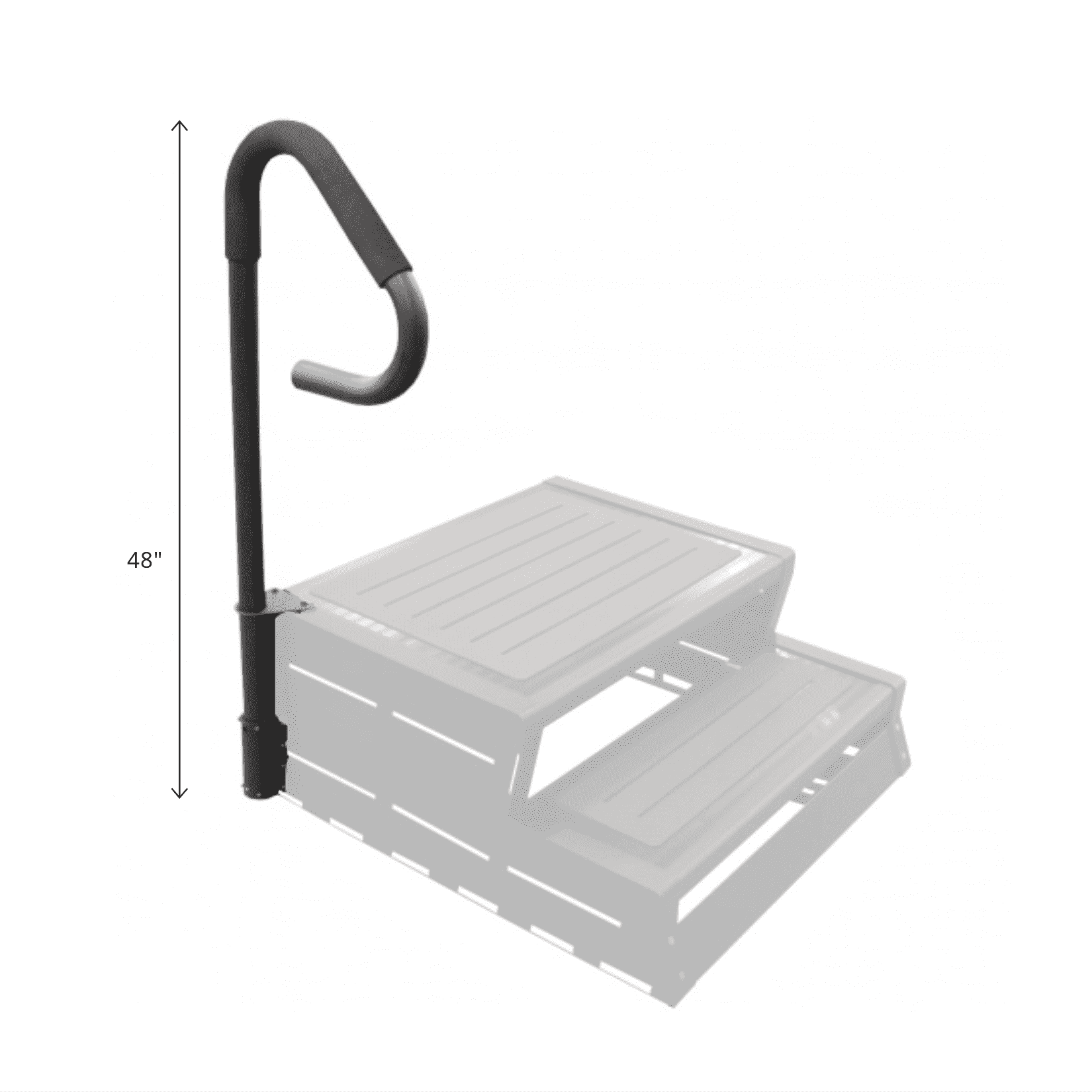 Dimensional Height of Safe-T-Rail for ModStep 2 and 2XL