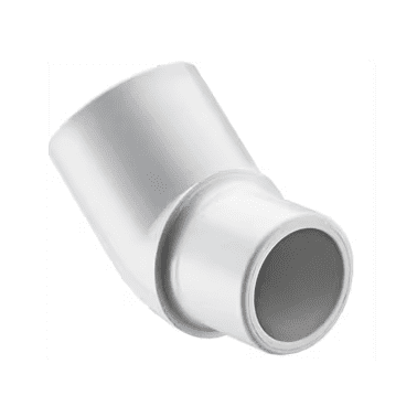 Sch. 40 PVC Street Elbow 1 in. Spigot x Socket 45 Degree Standard