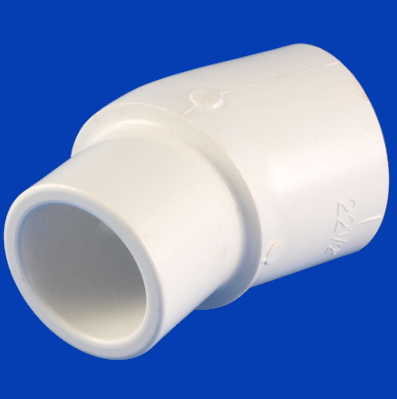 2-1/2" Spigot x Socket White PVC Schedule 40 45 Degree Standard Street Elbow