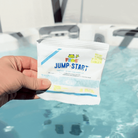 Adding Jump Start packet to Bullfrog Spa water