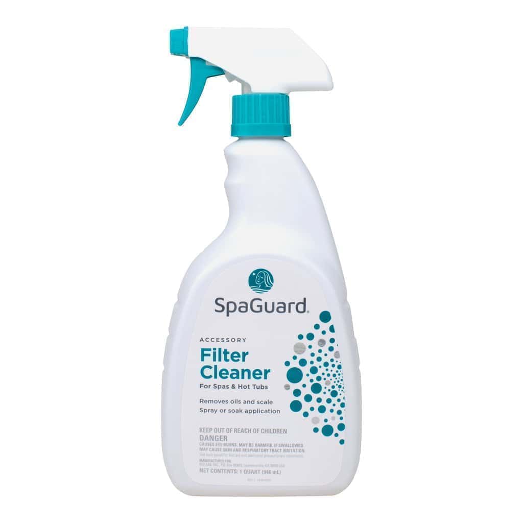 Keep your spa filters clean and functional with SpaGuard Filter Cleaner.
